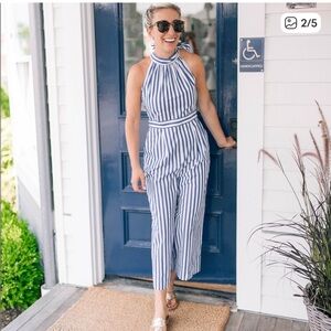 J. Crew Blue and White Striped Garment